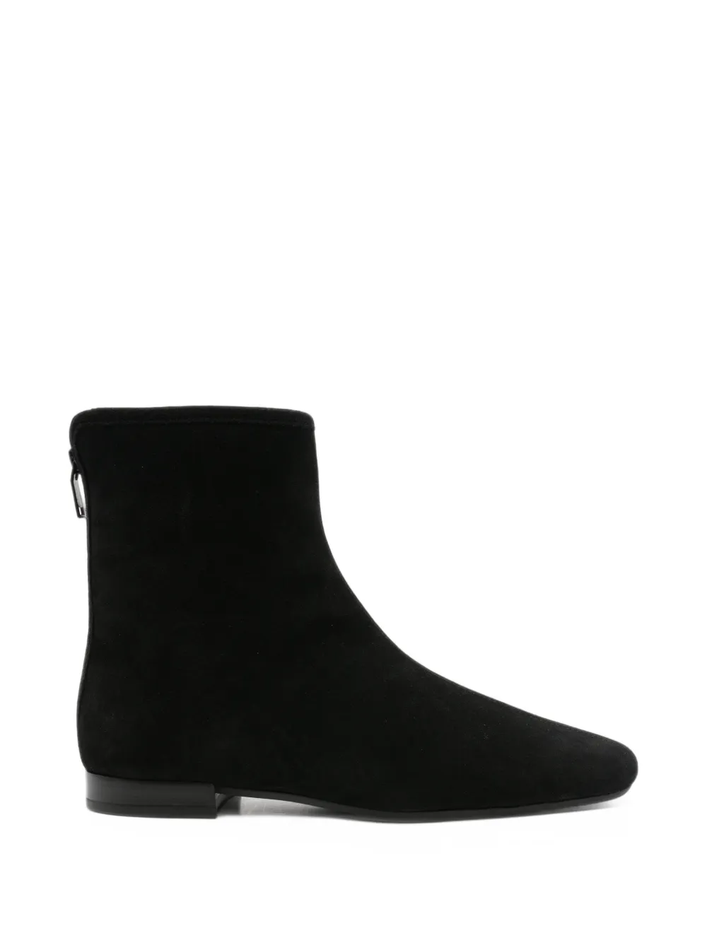 TOTEME suede rear-zip ankle boots - Schwarz