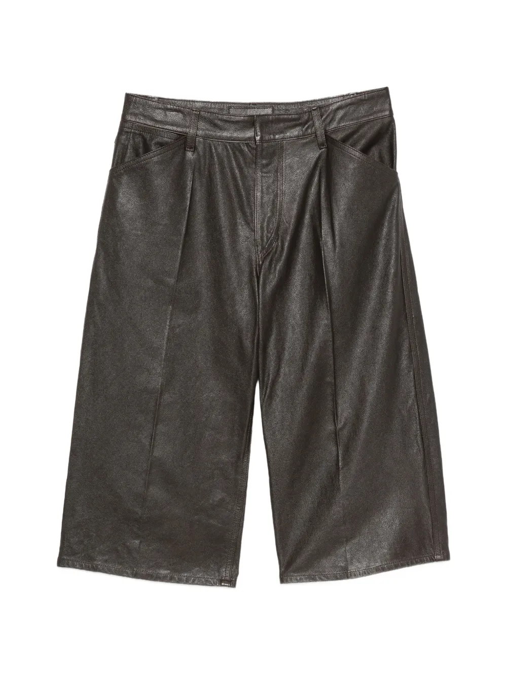 LEMAIRE Leren shorts Bruin