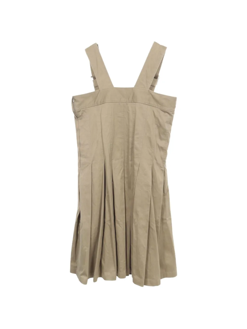 Comme Des Garçons Pre-Owned 2010 pleated pinafore mini dress - Toni neutri