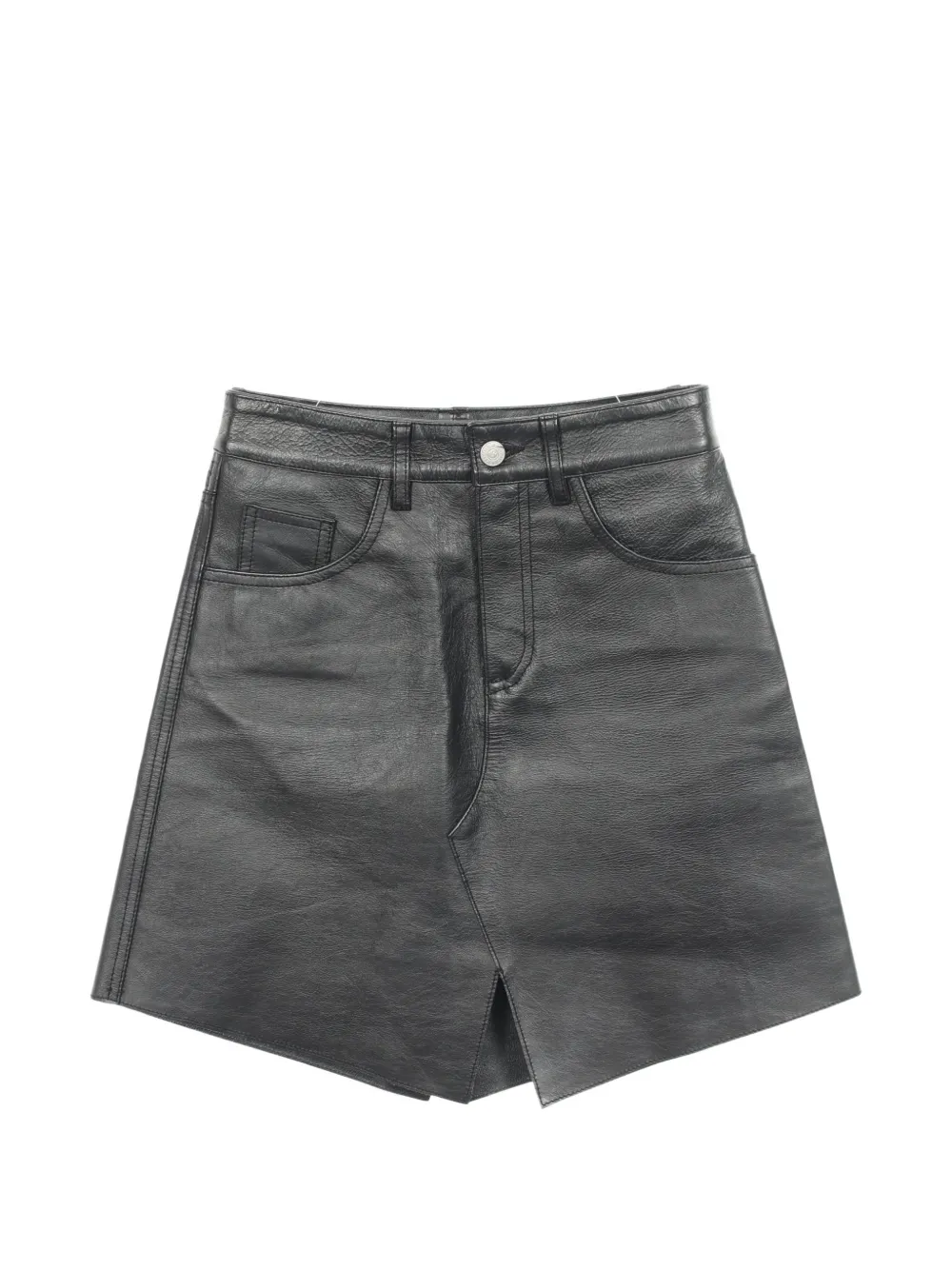 MM6 Maison Margiela 2010s leather skirt - Nero