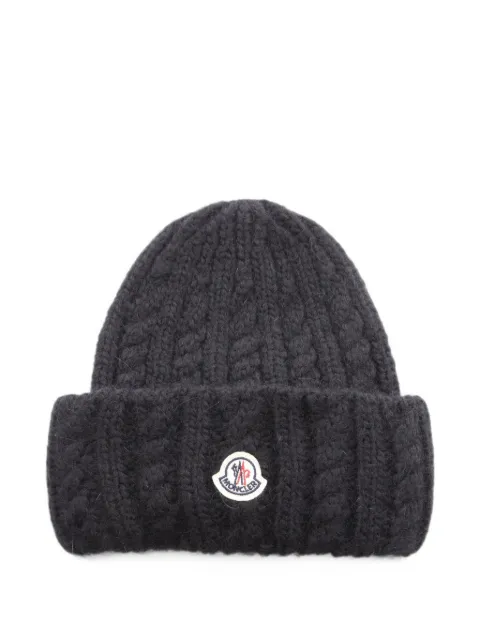 Moncler Vintage gorro de punto de ochos con parche del logo