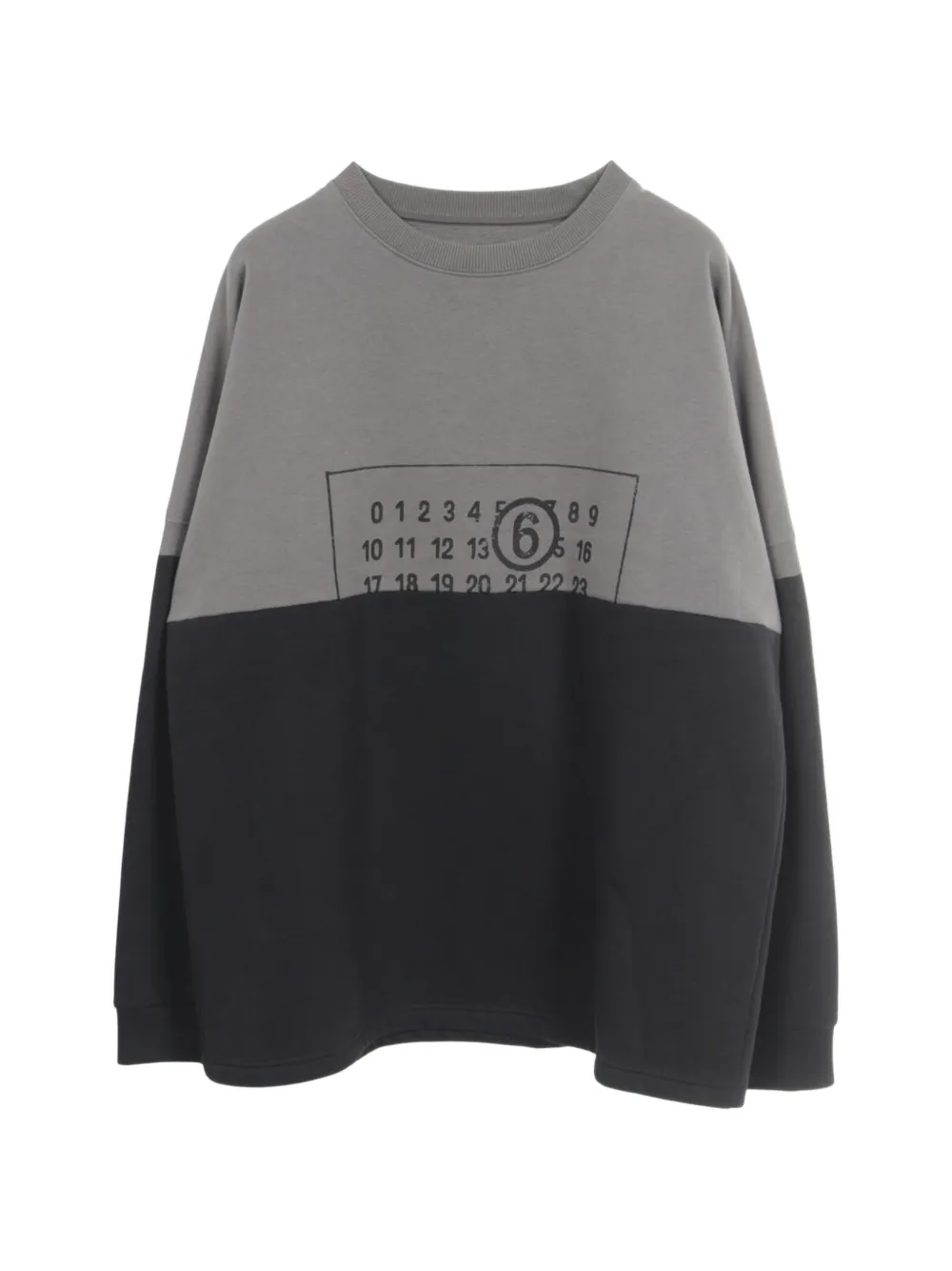 MM6 Maison Margiela 2000s Split Number Logo sweatshirt - Grigio