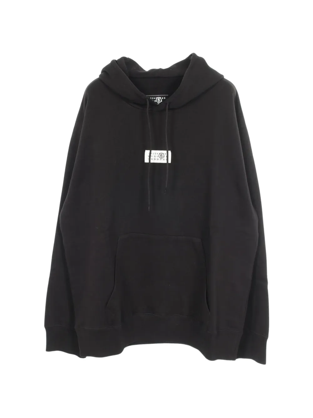 MM6 Maison Margiela 2020s Numbering logo hoodie - Nero