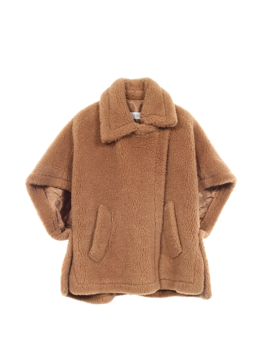 Max Mara 2010s Teddy Bear cape poncho - Brown
