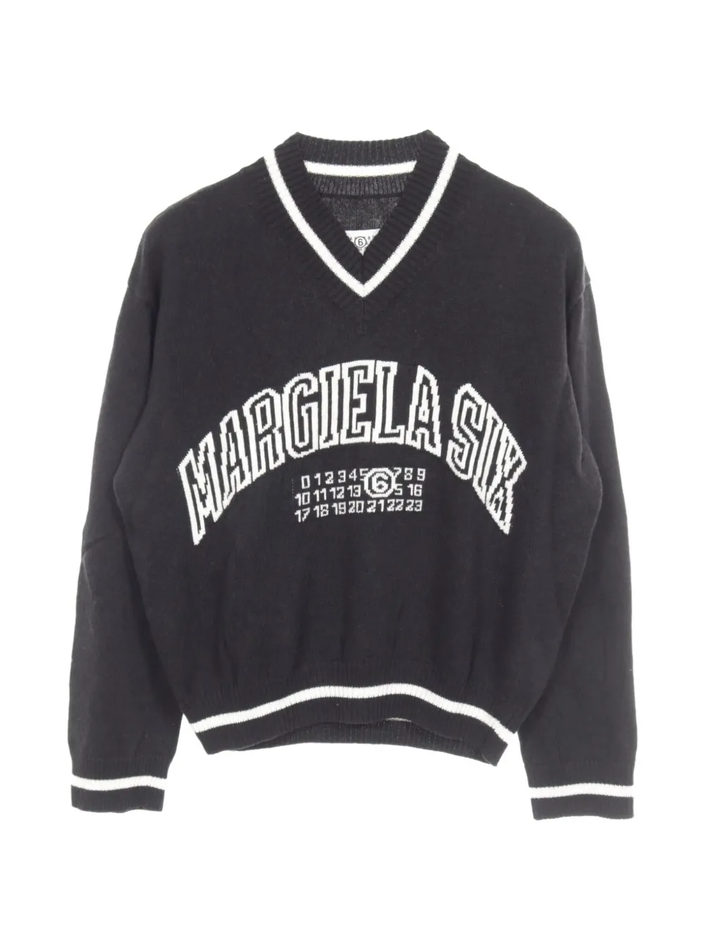 MM6 Maison Margiela 2000s V-neck knit sweater - Nero