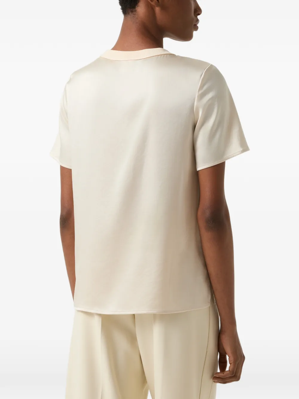BOGNER Dylan satin T-shirt Beige