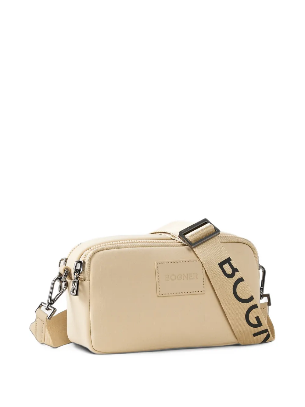 BOGNER Alvier Avy logo-patch shoulder bag Beige