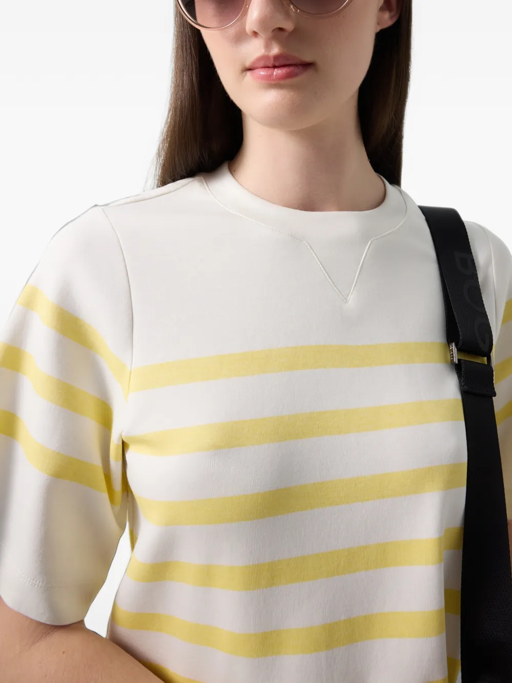 BOGNER Stacey horizontal-stripe T-shirt Wit