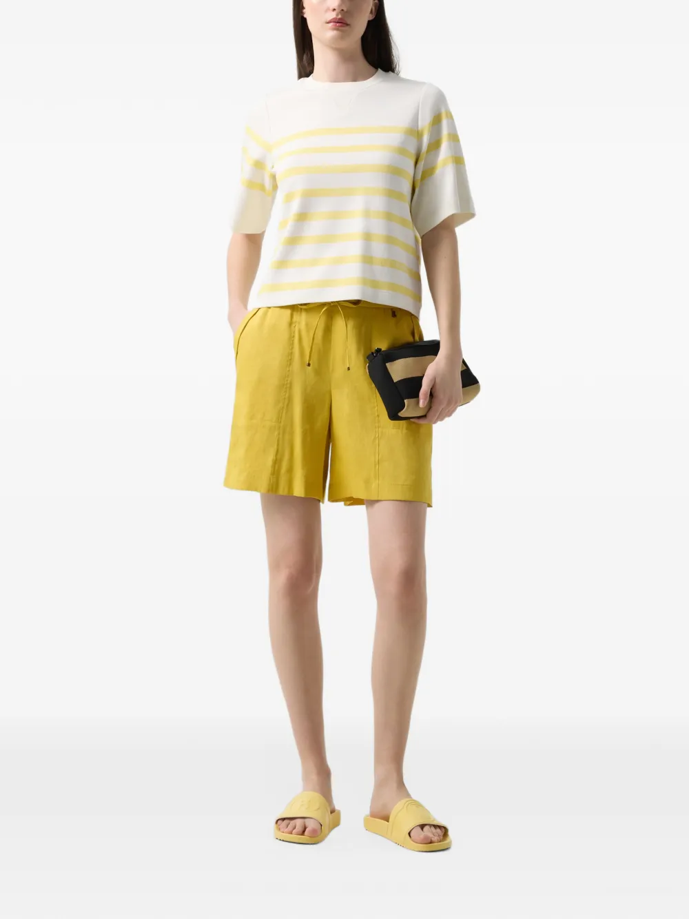 BOGNER Stacey horizontal-stripe T-shirt Wit