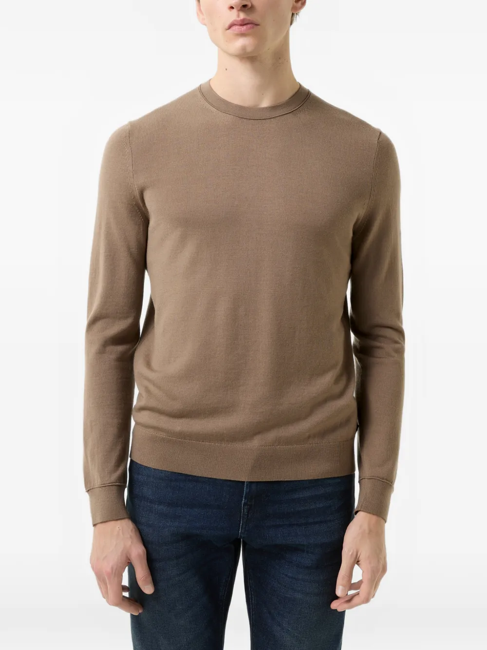 BOGNER Ole ottoman-detail sweater Bruin