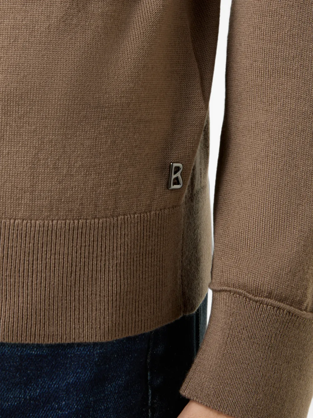 BOGNER Ole ottoman-detail sweater Bruin
