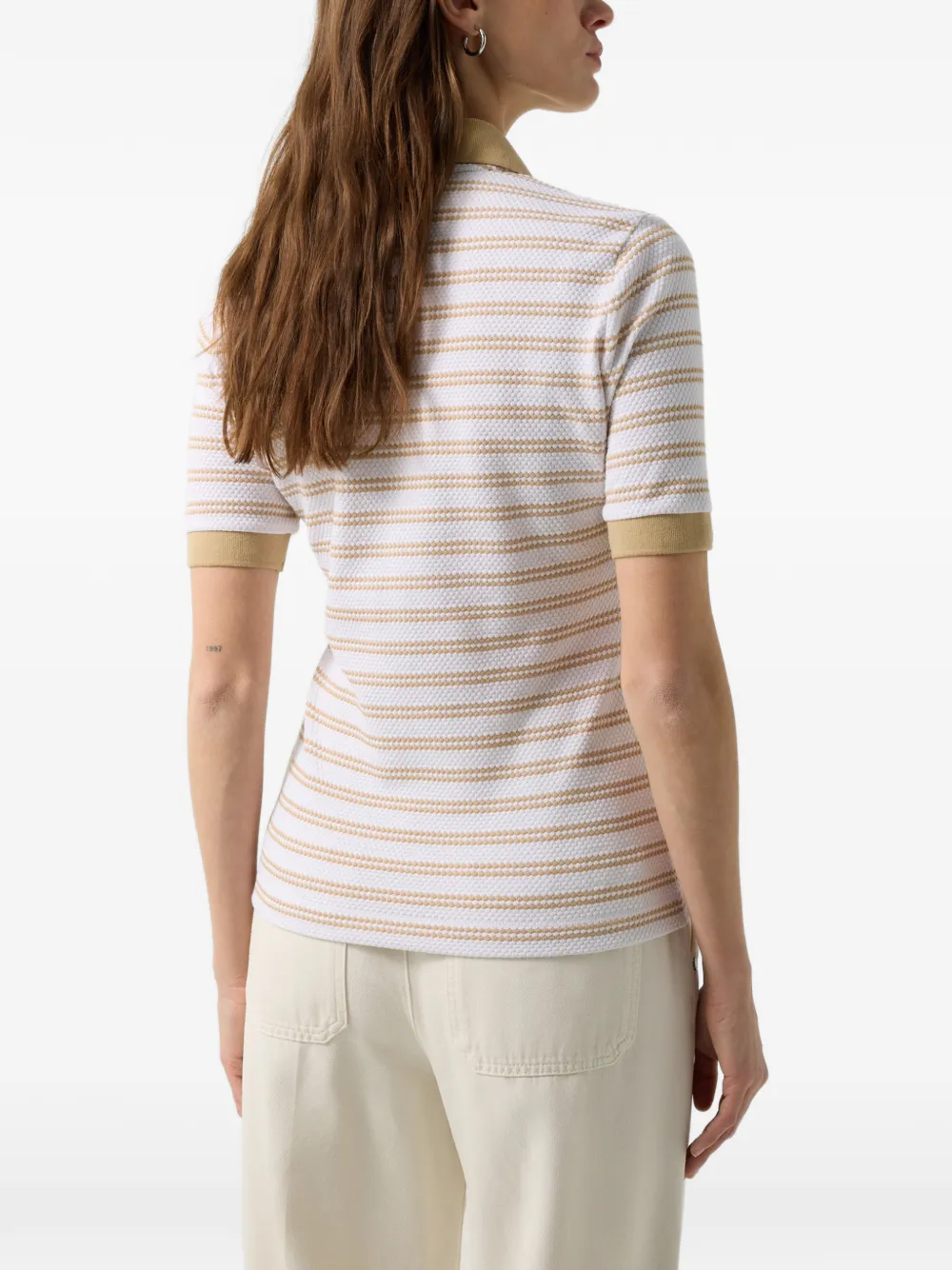 BOGNER Wendy striped polo shirt Wit
