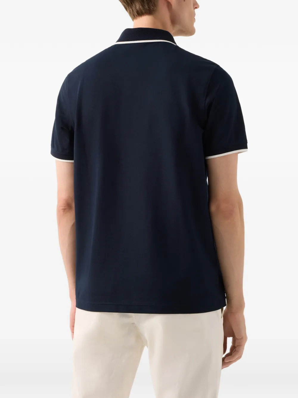 BOGNER Timo piqué-knit polo shirt Blauw