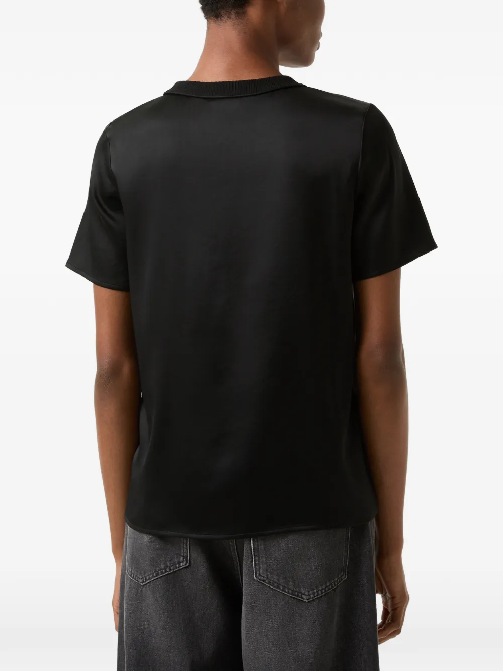 BOGNER Dylan satin T-shirt Zwart