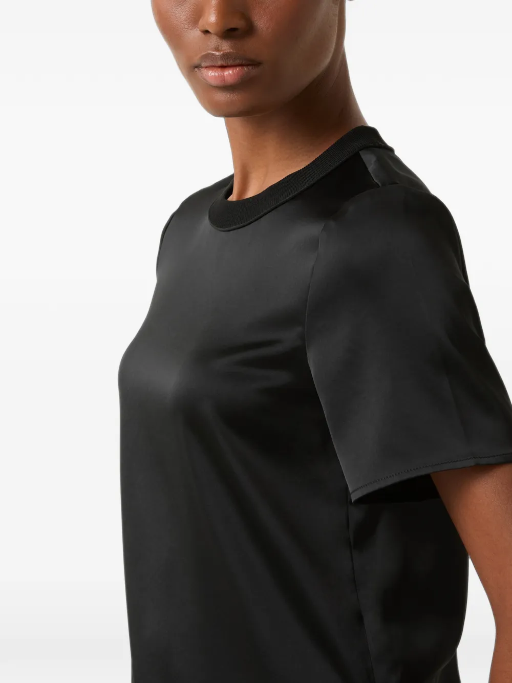 BOGNER Dylan satin T-shirt Zwart