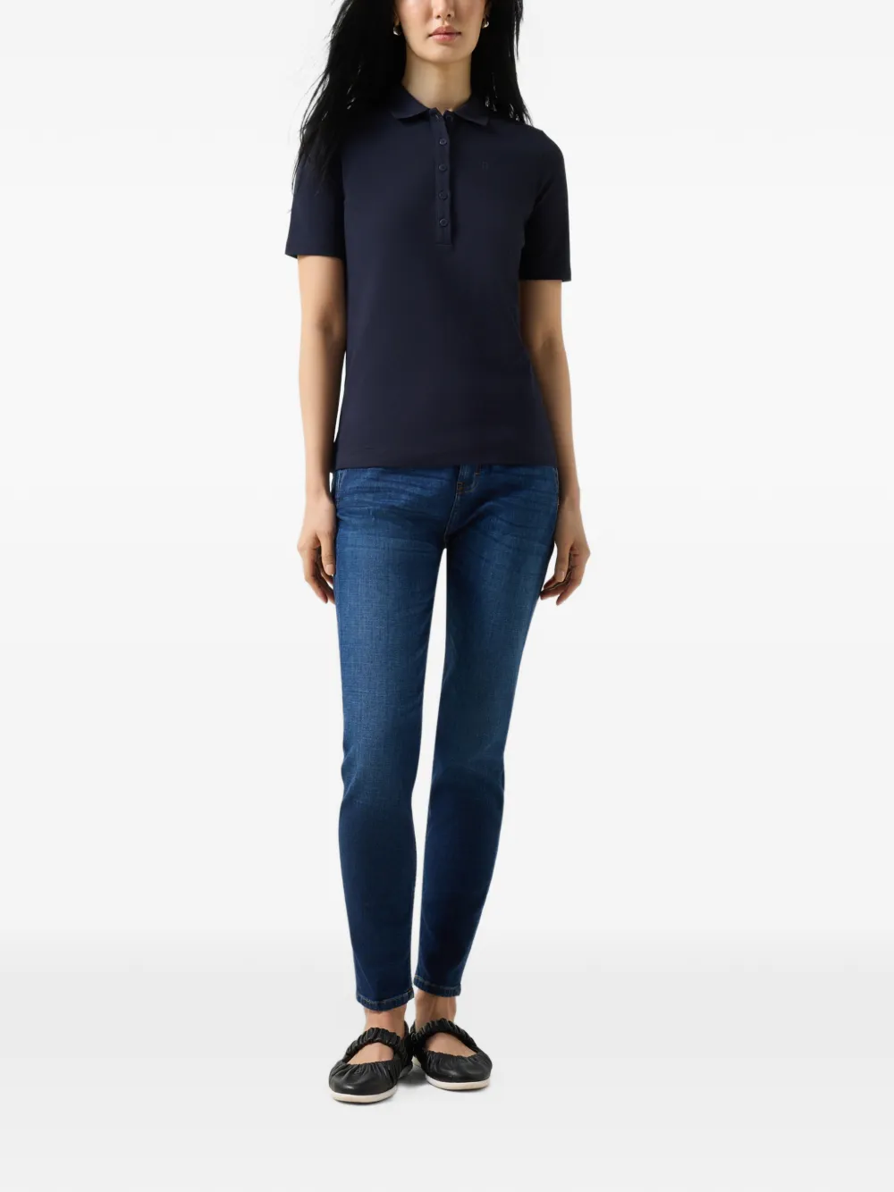BOGNER Malika logo-print polo shirt Blauw