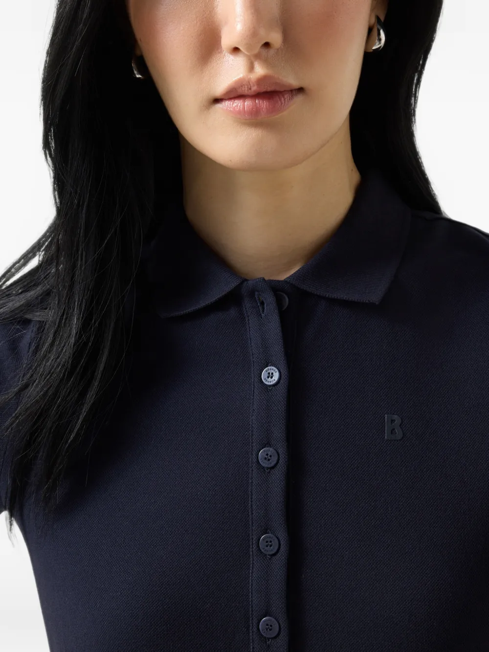 BOGNER Malika logo-print polo shirt Blauw