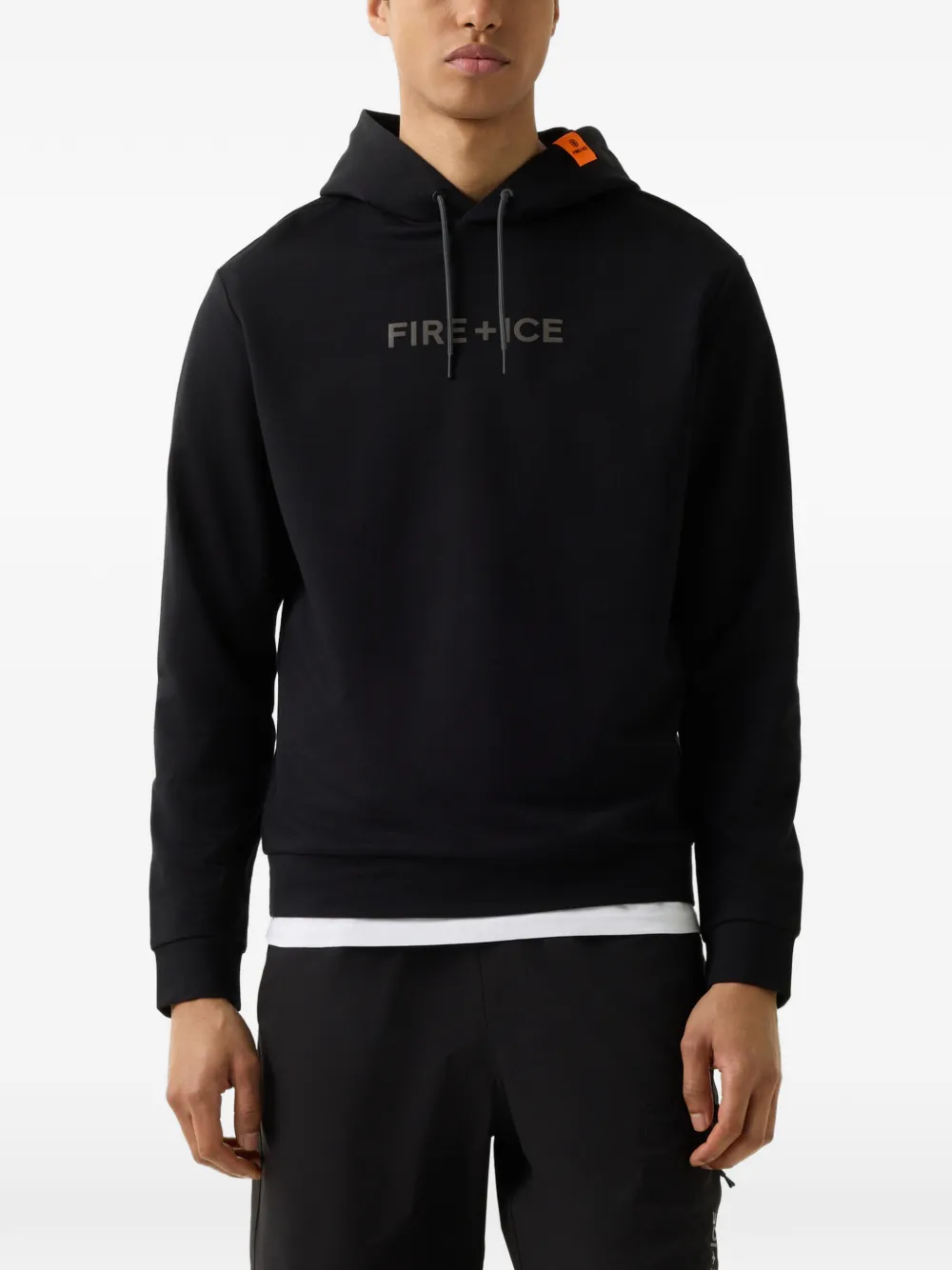BOGNER FIRE+ICE Cadell logo-print hoodie Zwart