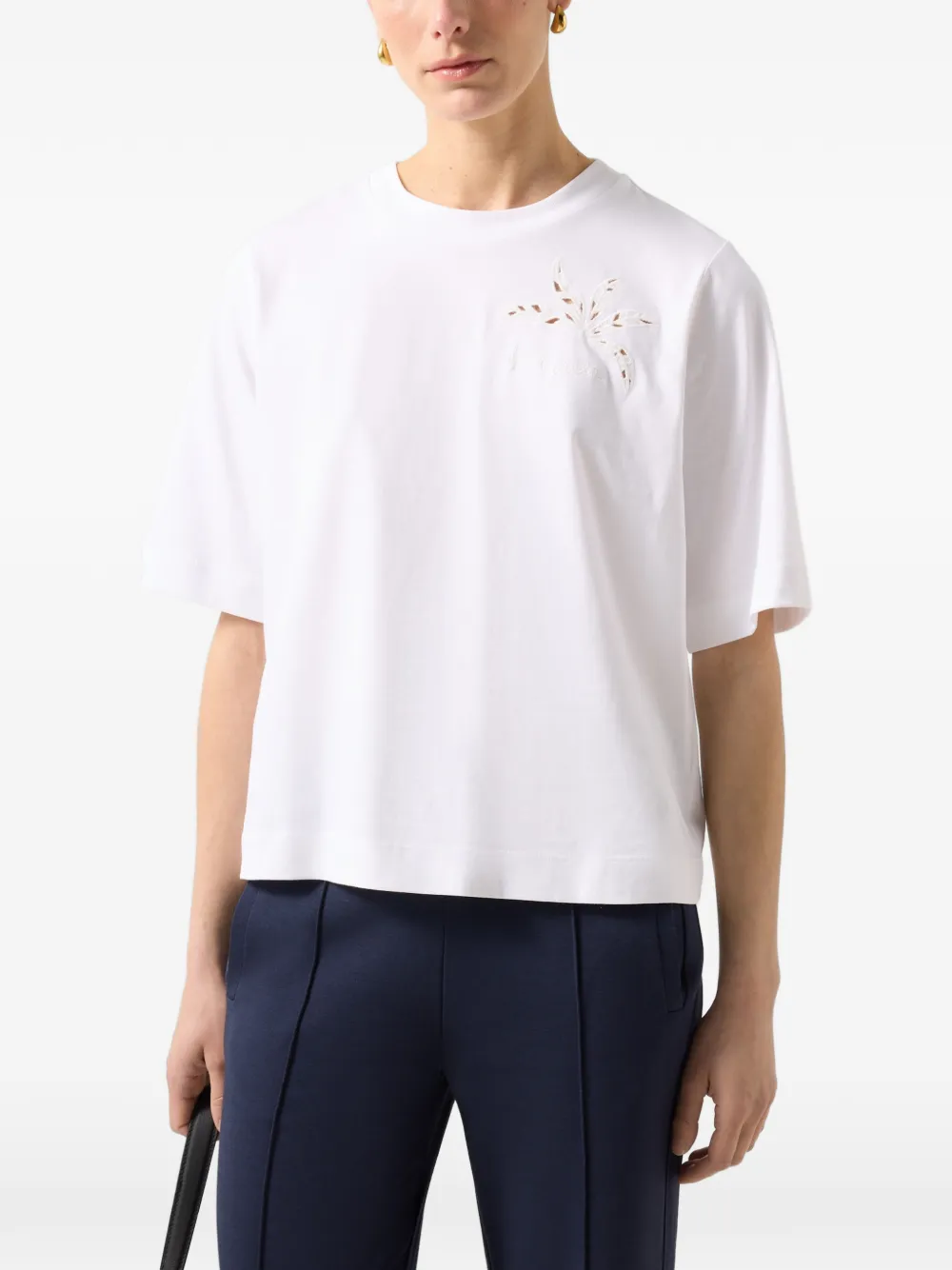 BOGNER Dorothy embroidered logo-lettering T-shirt Wit