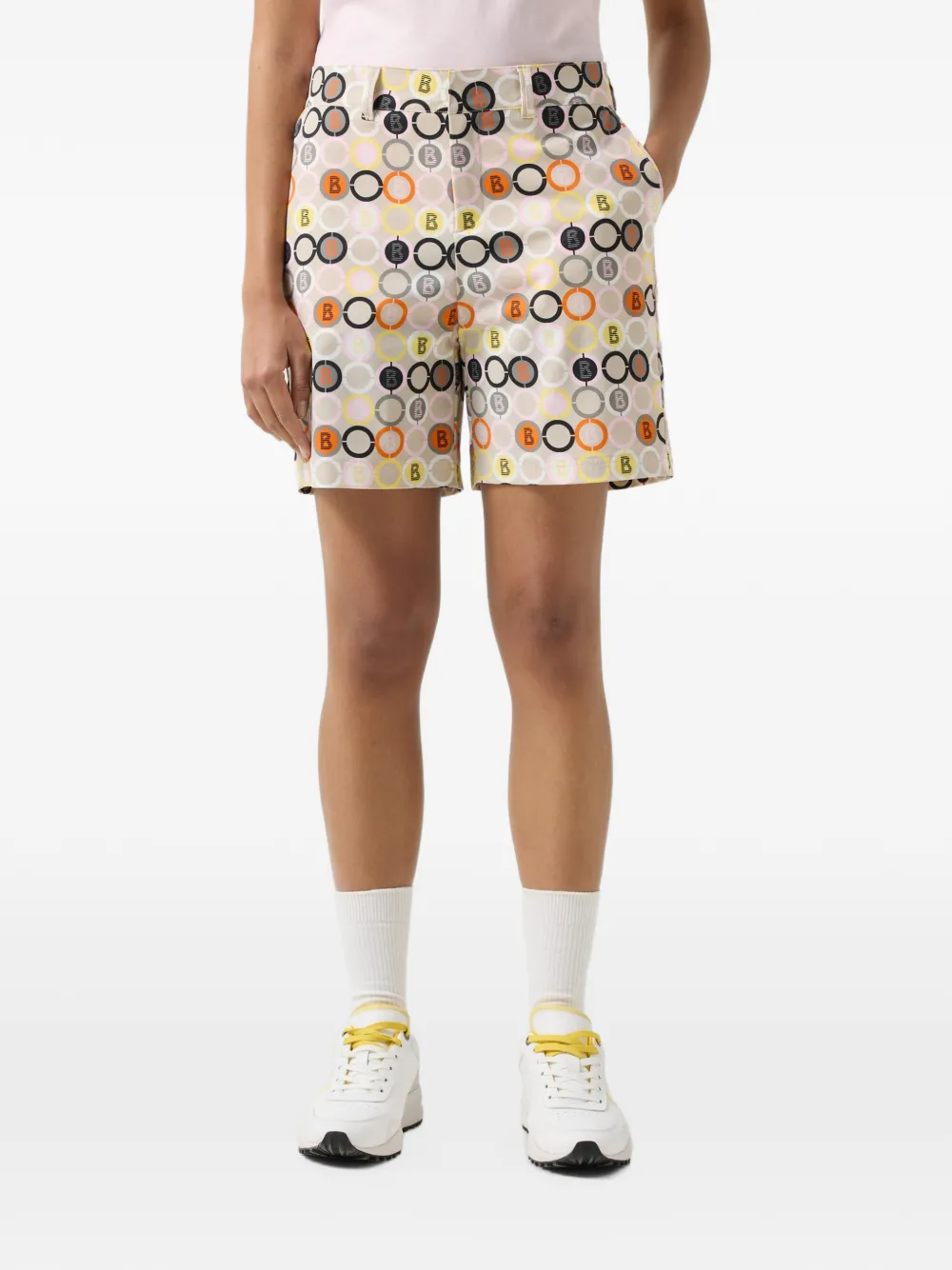 BOGNER Eleni logo-print shorts Beige