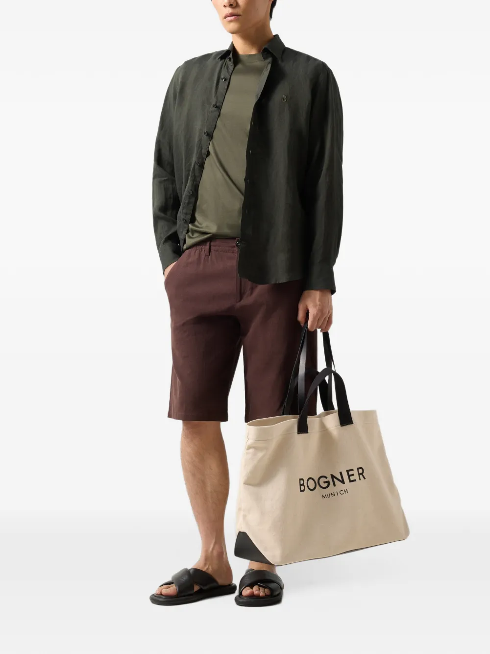 BOGNER Ryan logo-print T-shirt Groen