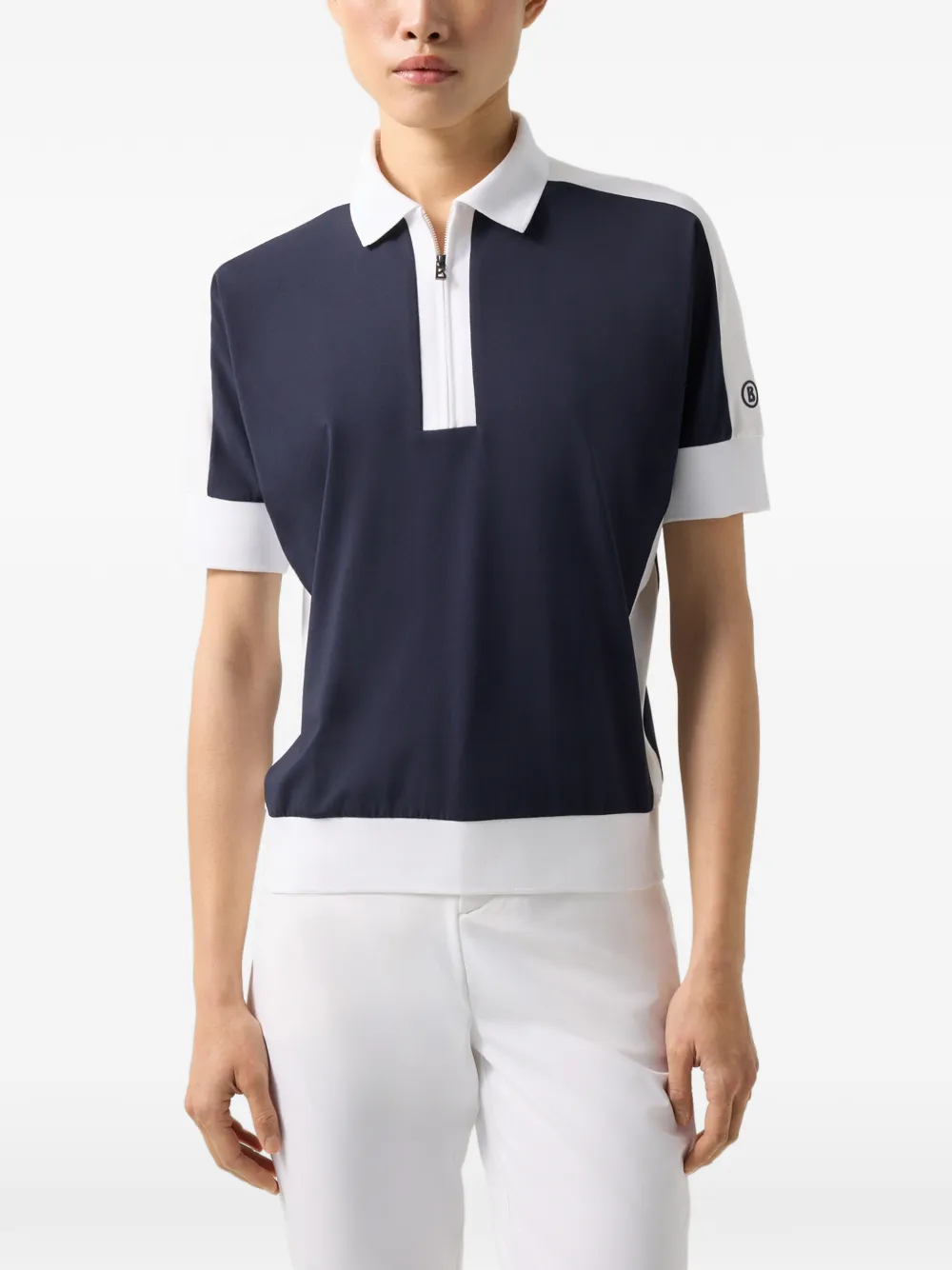 BOGNER Arabell zip-fastening performance polo top - Blau