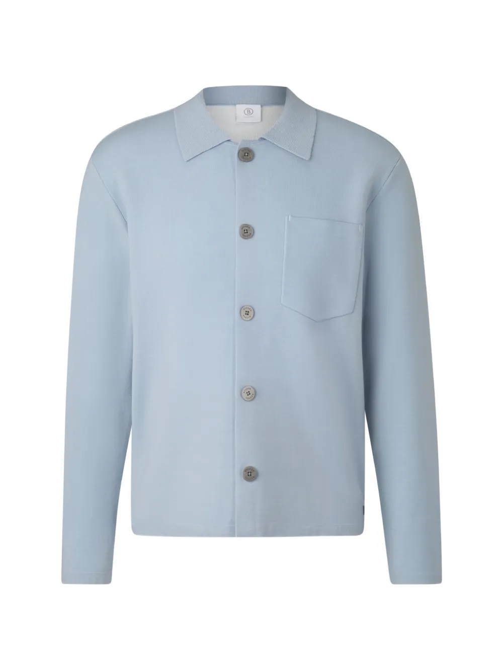 BOGNER Olaf polo-collar cardigan Blauw