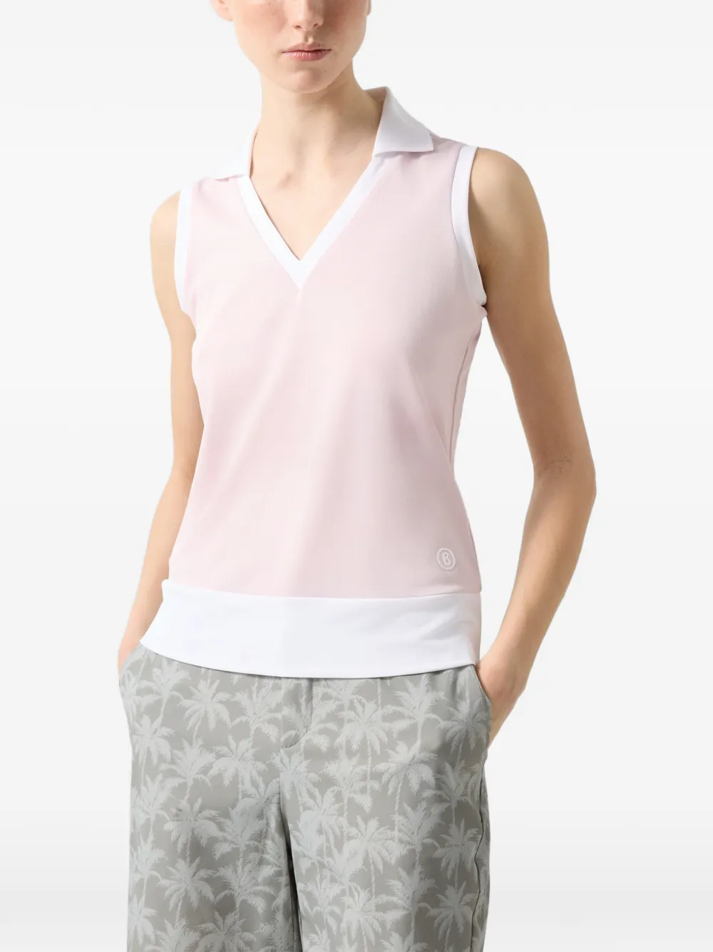 BOGNER Alysha piqué-polo performance tank top Roze