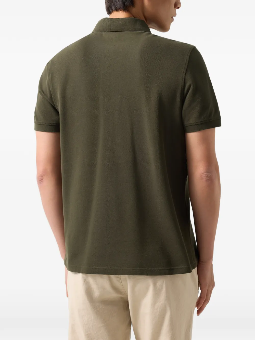 BOGNER Fion logo-print piqué polo shirt Groen