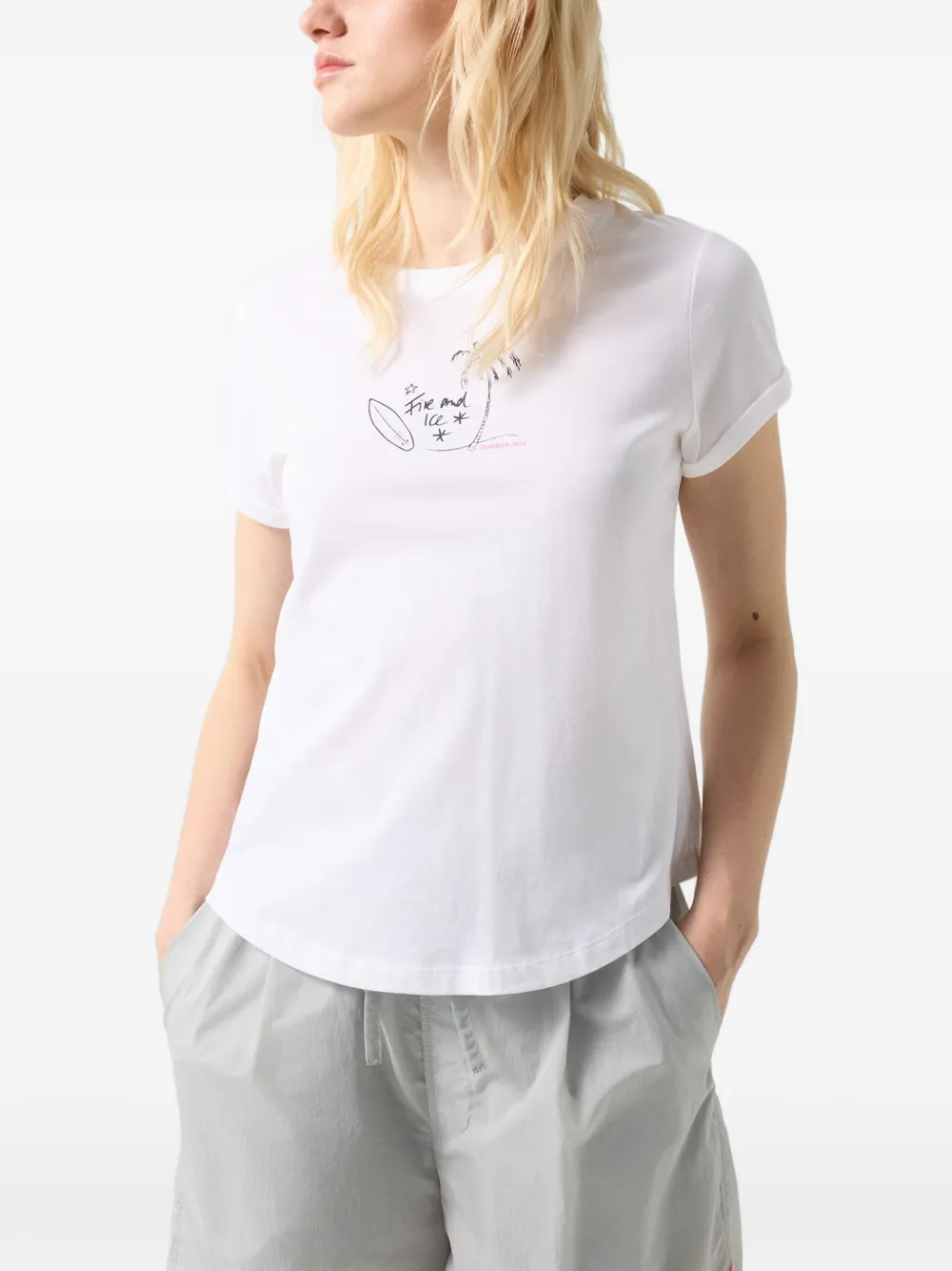 BOGNER FIRE+ICE Debra graphic-print T-shirt Wit