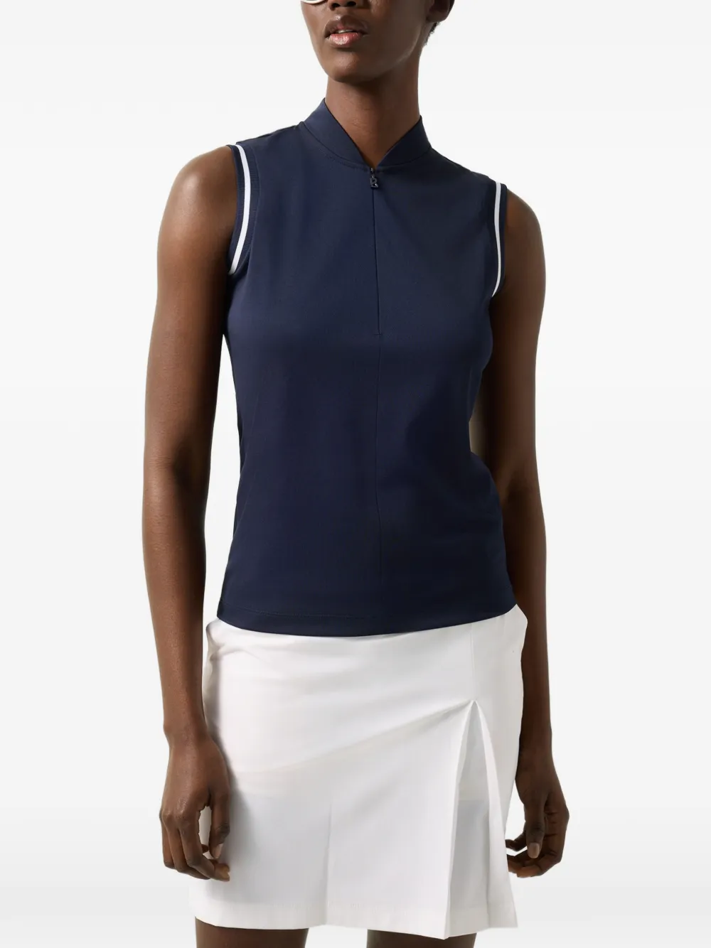 BOGNER Evi piqué-polo performance tank top Blauw