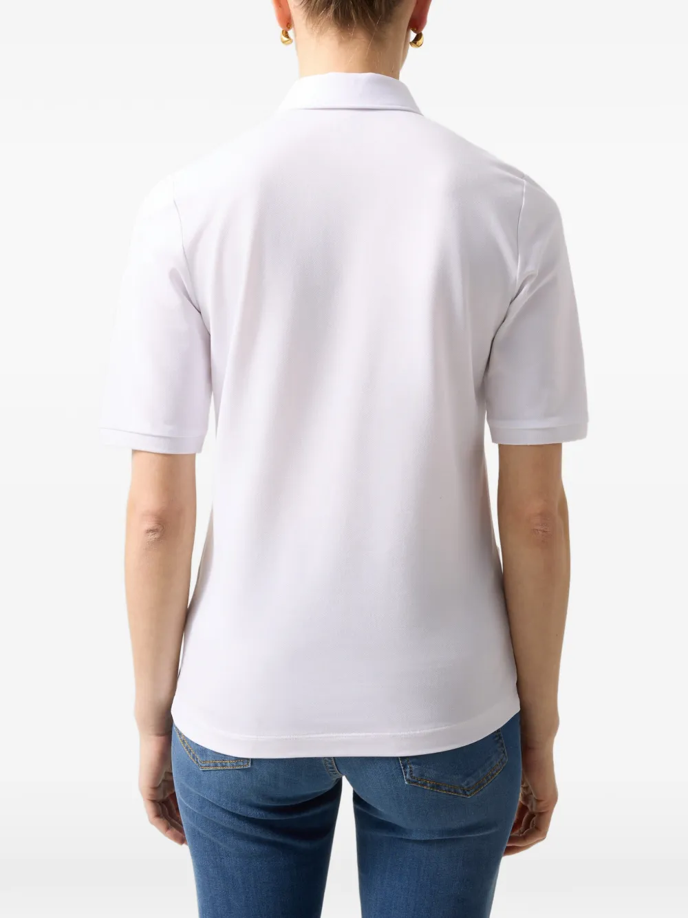 BOGNER Tammy piqué polo top Wit