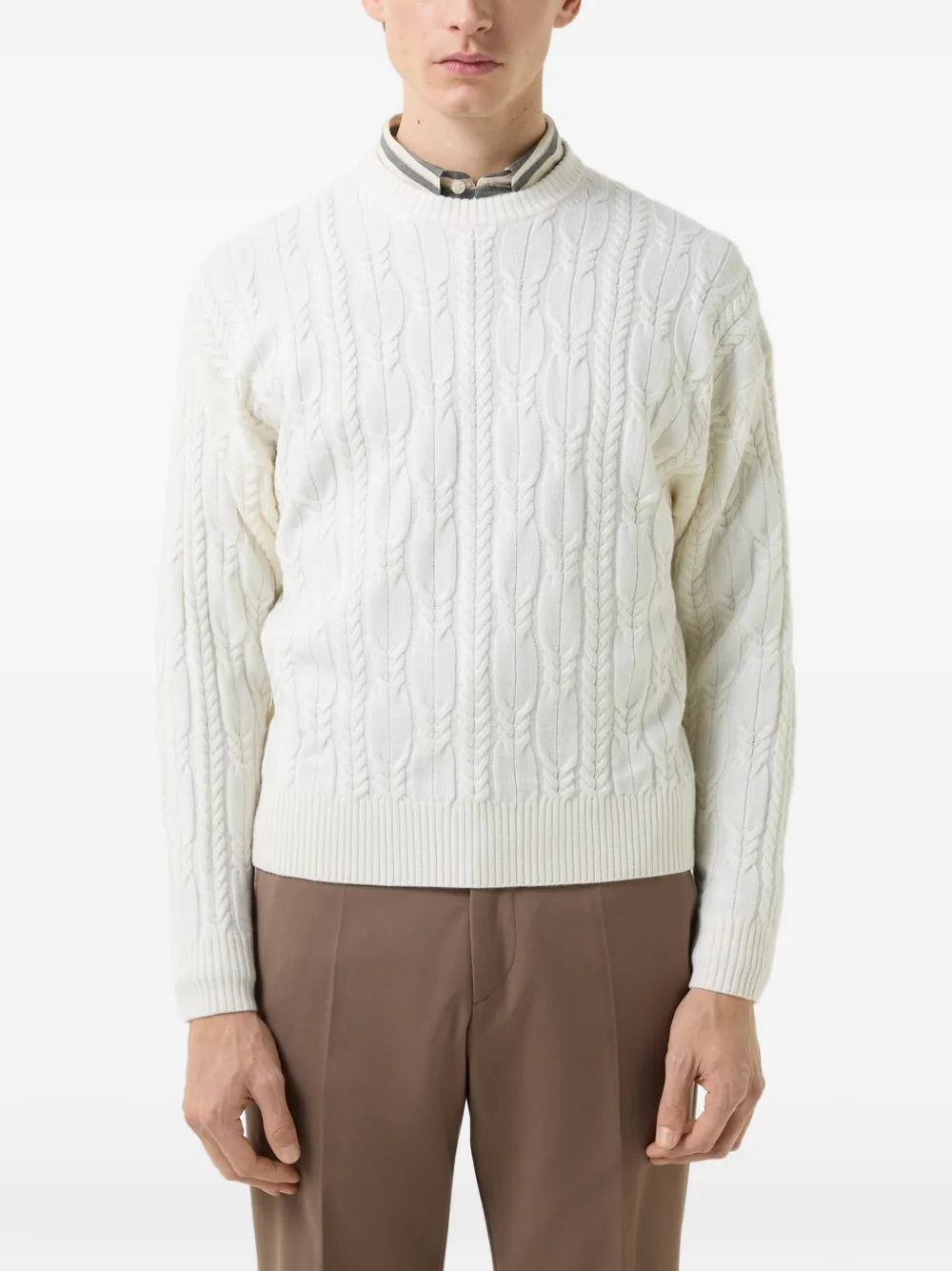 BOGNER Keith cable-knit sweater Wit