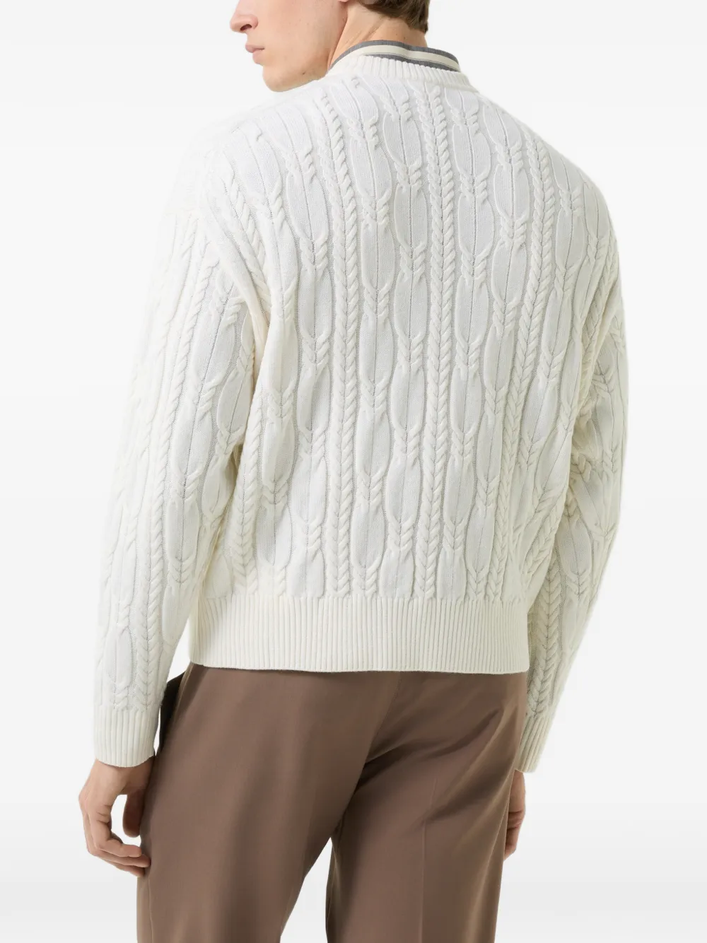 BOGNER Keith cable-knit sweater Wit