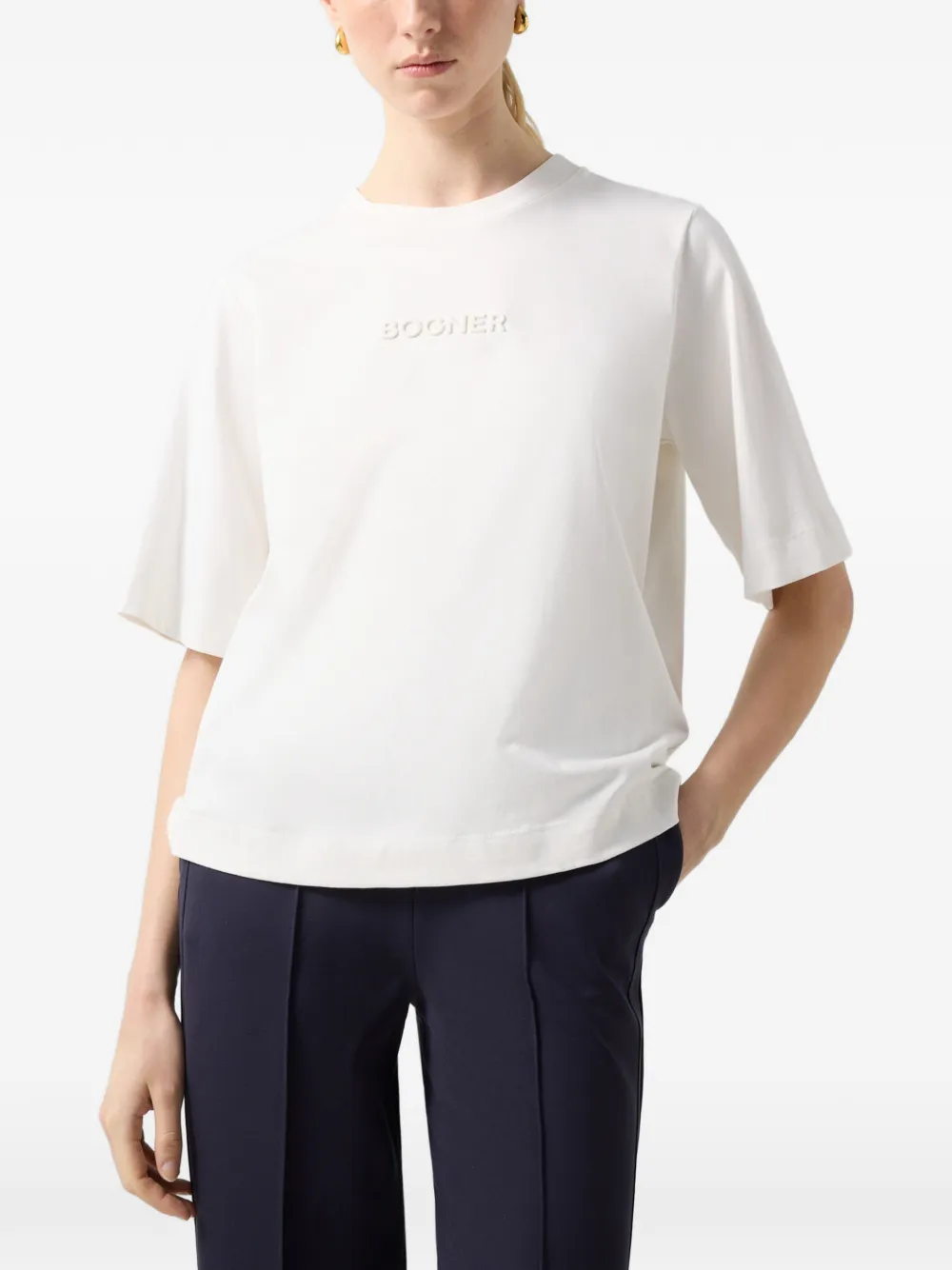 BOGNER Dorothy embossed-logo T-shirt Wit