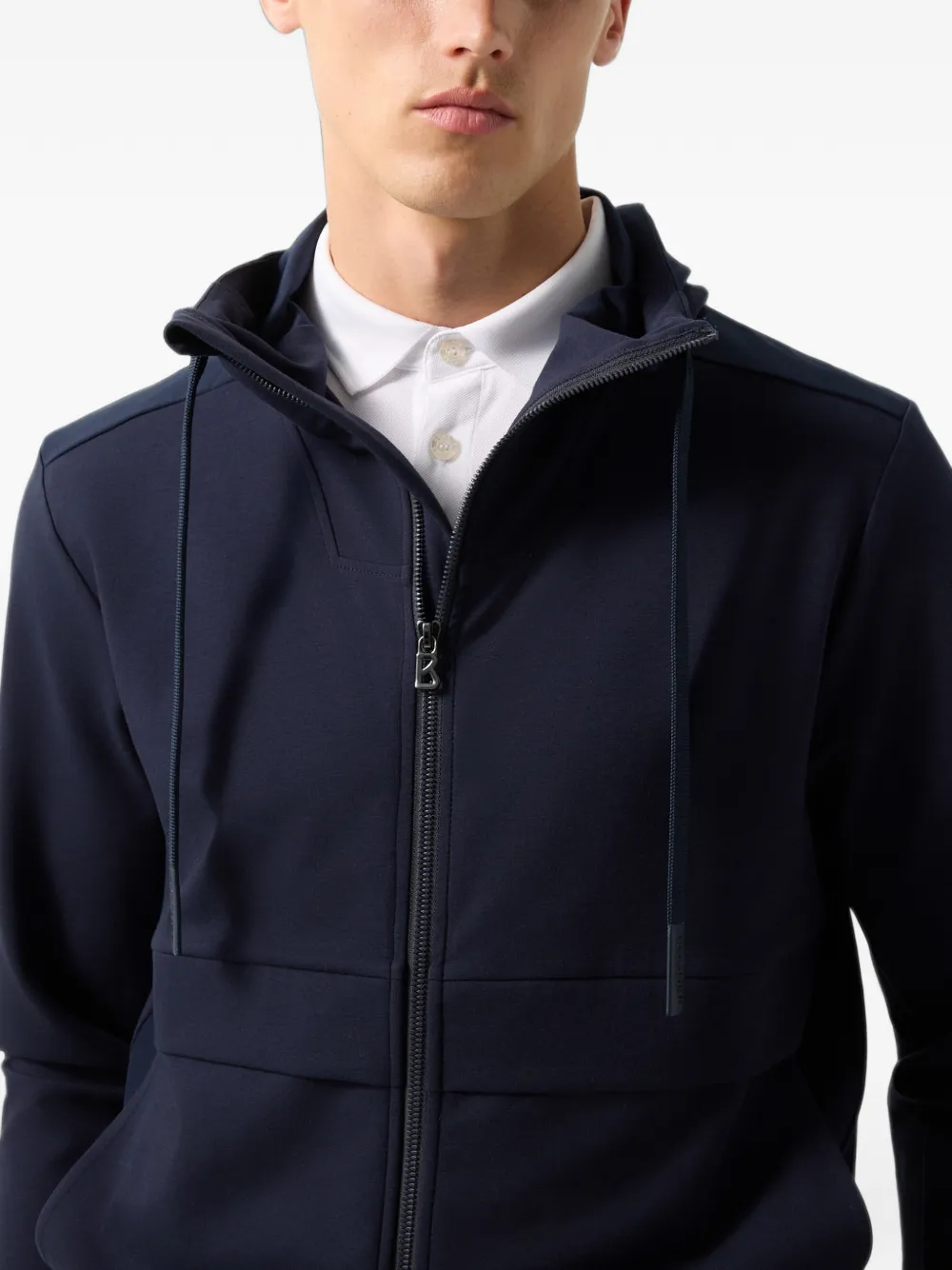 BOGNER Ernesto panelled hooded jacket Blauw
