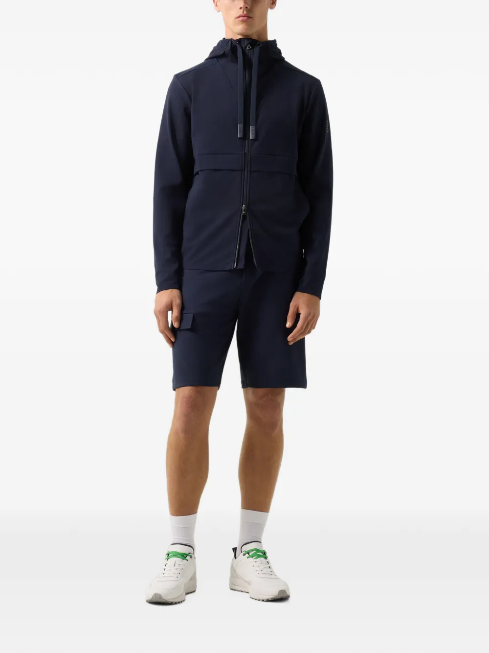BOGNER Ernesto panelled hooded jacket Blauw