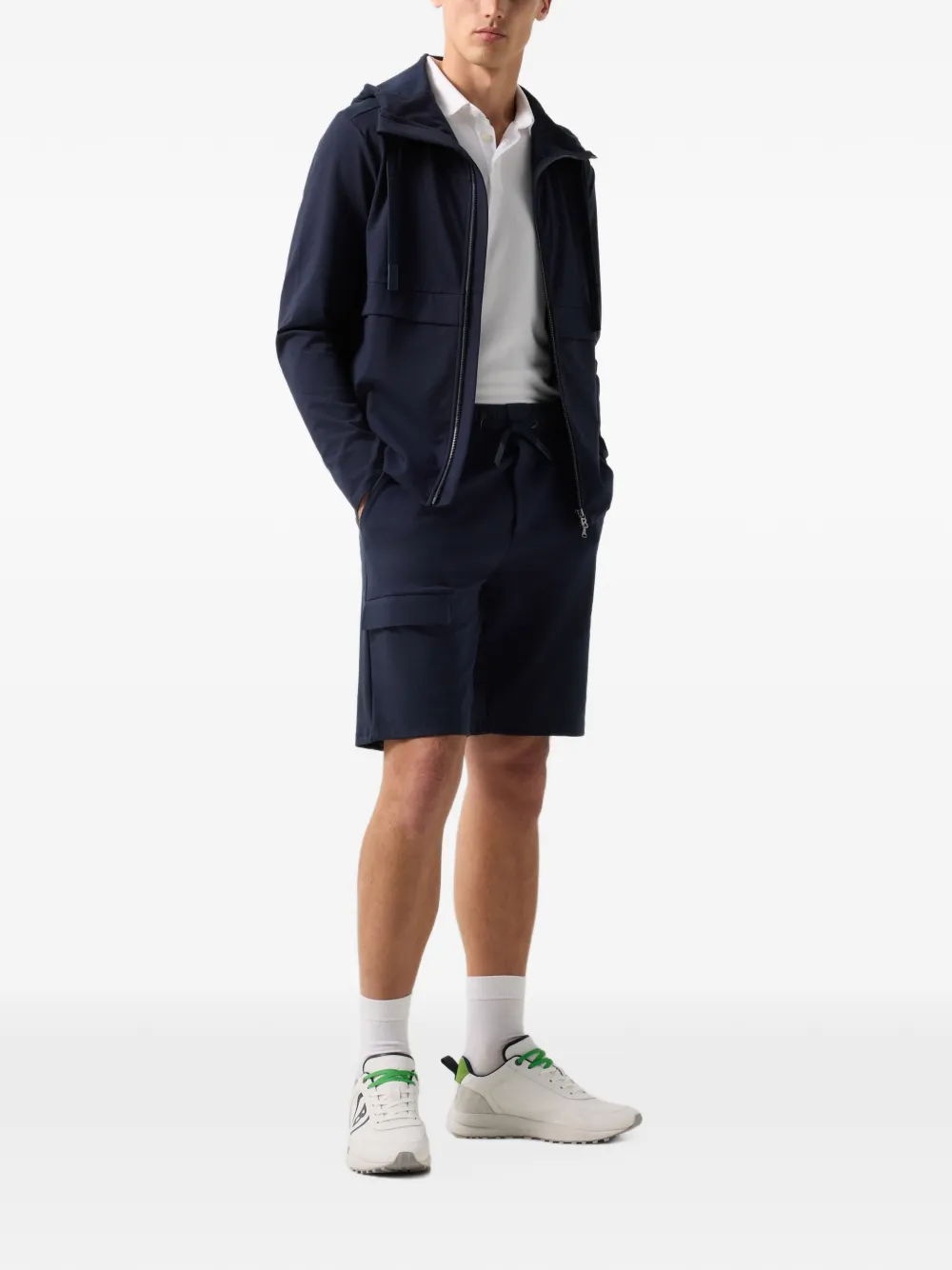 BOGNER Ernesto panelled hooded jacket Blauw