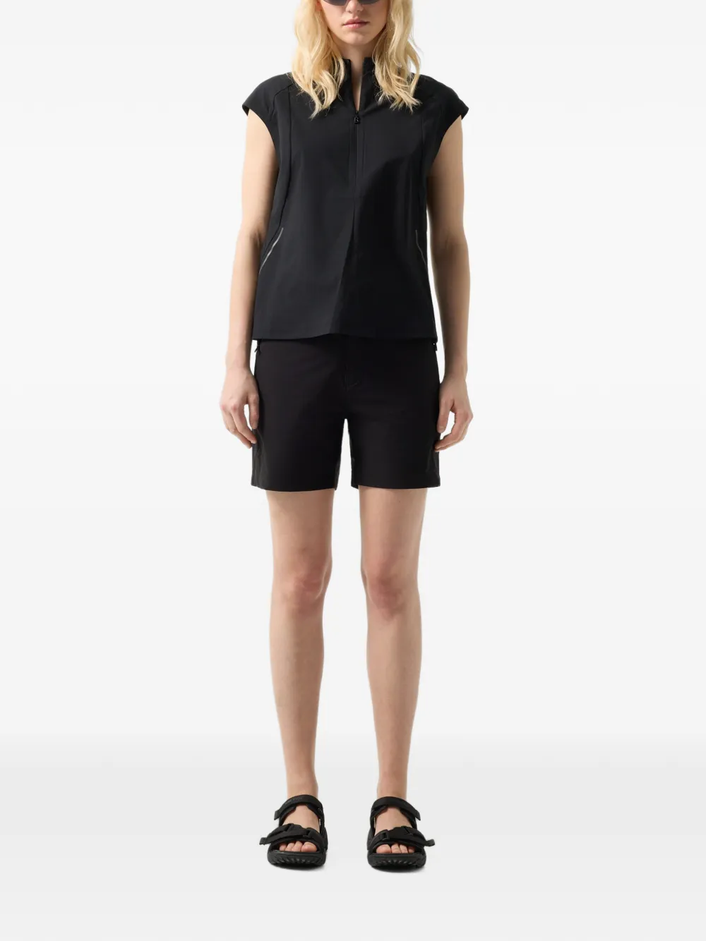 BOGNER FIRE+ICE Pya logo-print performance shorts Zwart