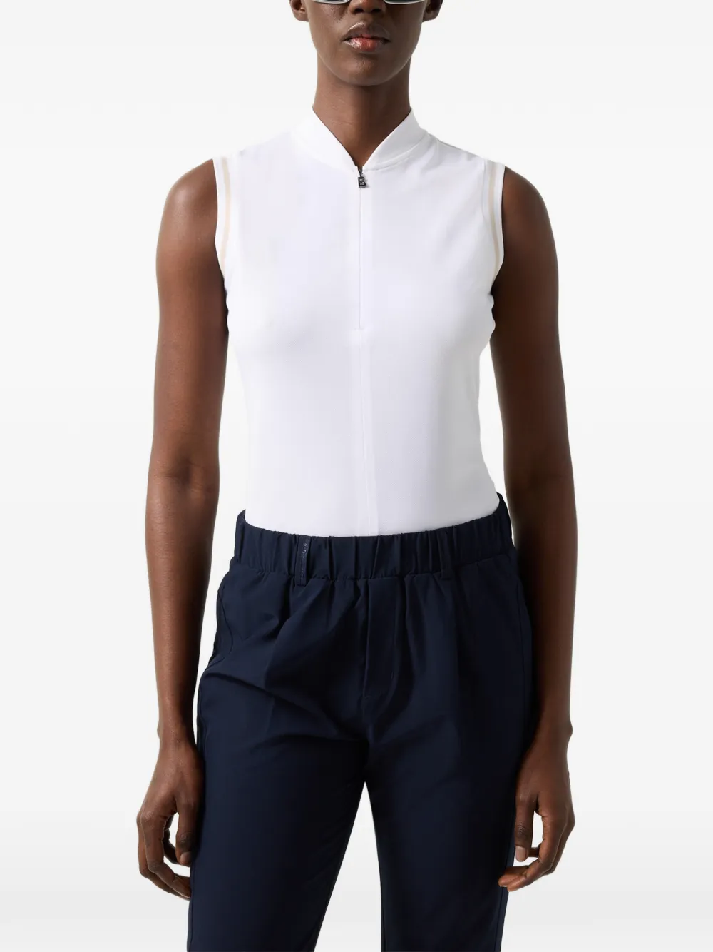 BOGNER Evi sleeveless zip-fastening top Wit