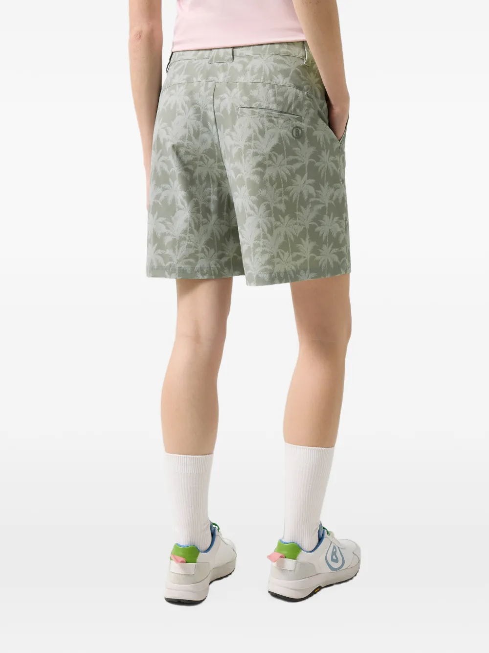 BOGNER Eleni palm-print shorts Groen