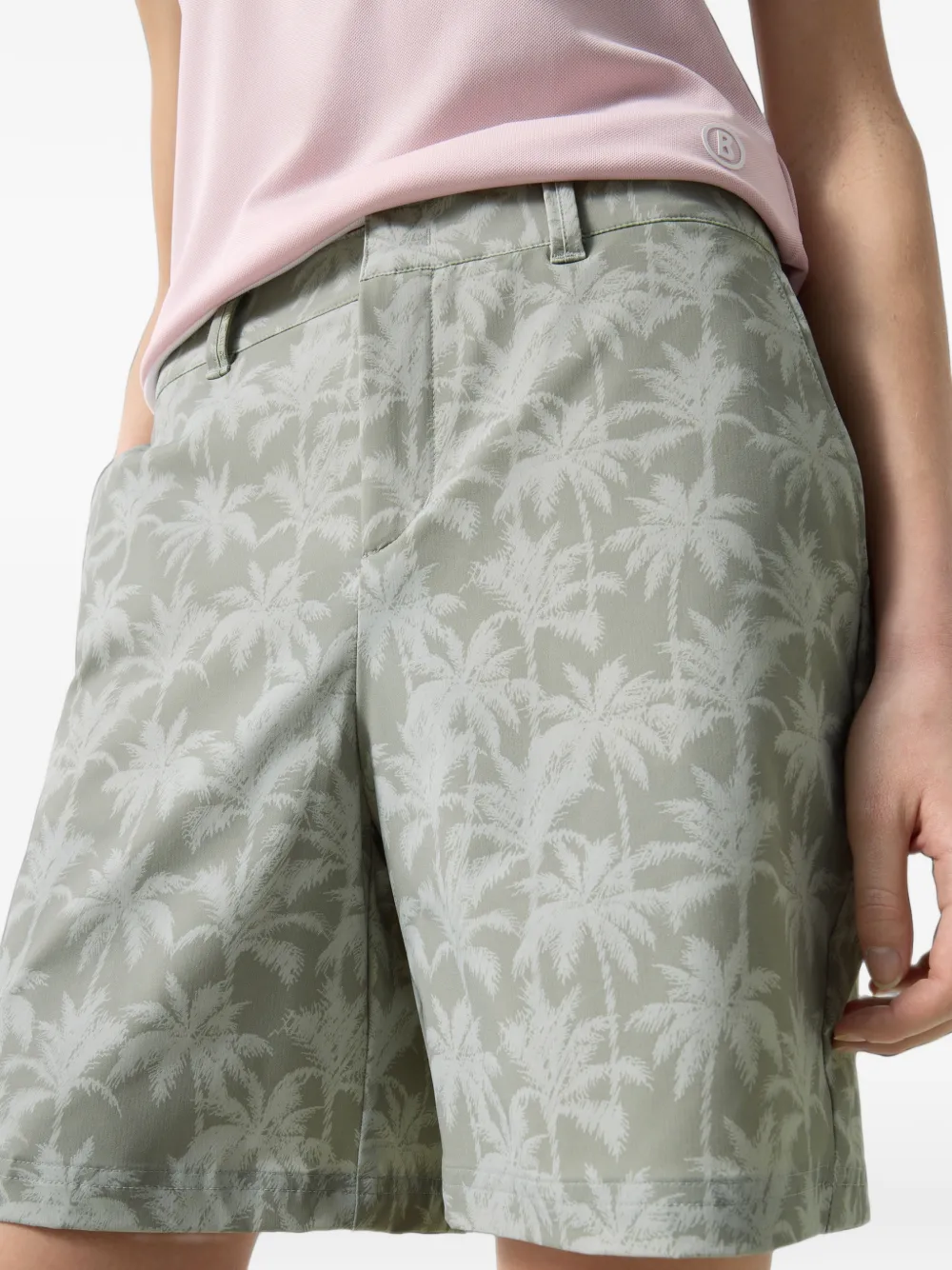 BOGNER Eleni palm-print shorts Groen