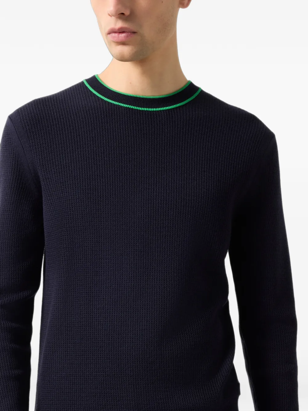 BOGNER Levin stripe-detail sweater Blauw
