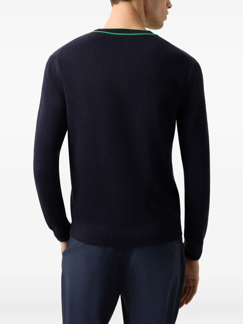 BOGNER Levin stripe-detail sweater Blauw