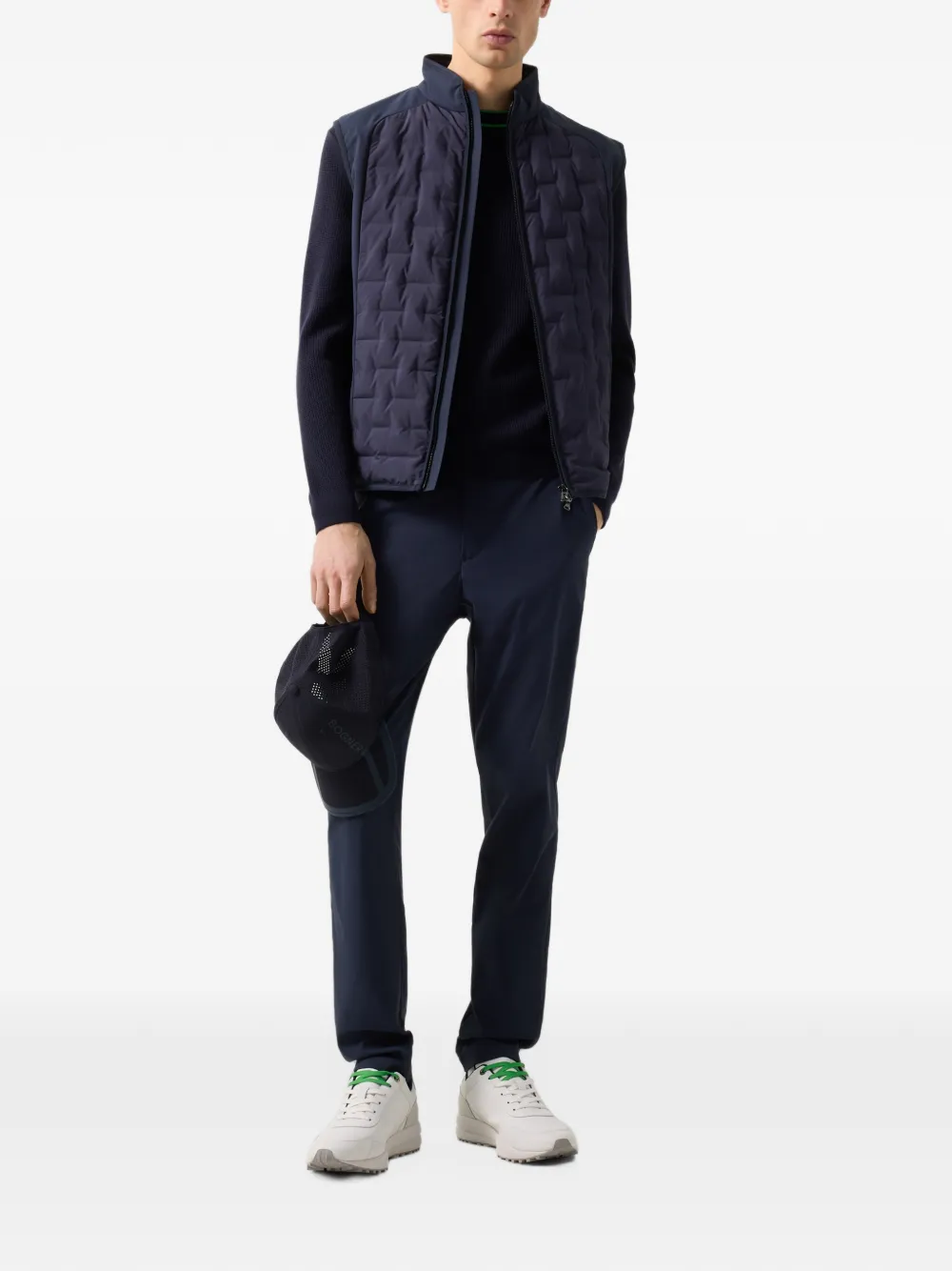 BOGNER Levin stripe-detail sweater Blauw