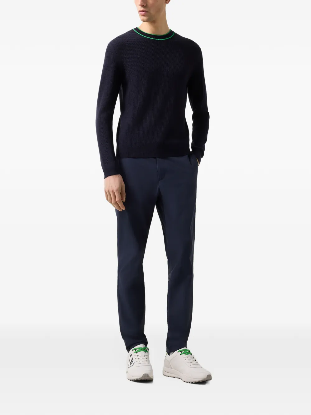 BOGNER Levin stripe-detail sweater Blauw