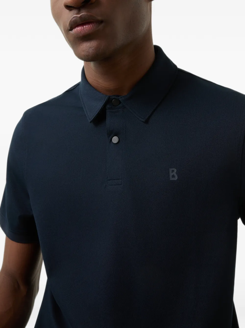 BOGNER Timo piqué-weave polo shirt Blauw