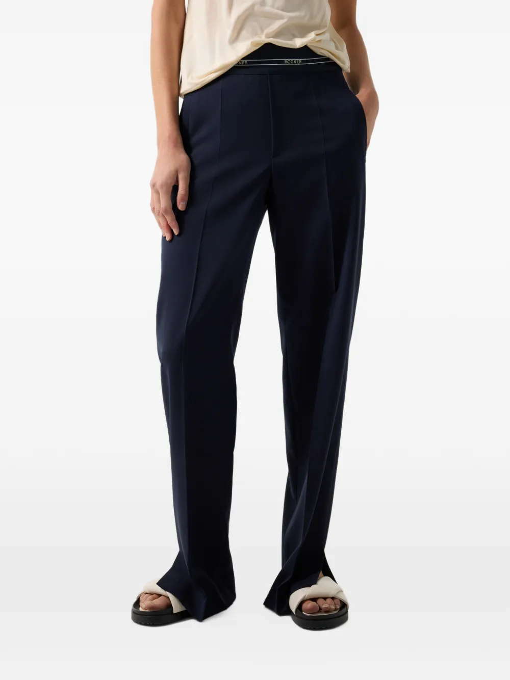 BOGNER Terry virgin-wool trousers Blauw