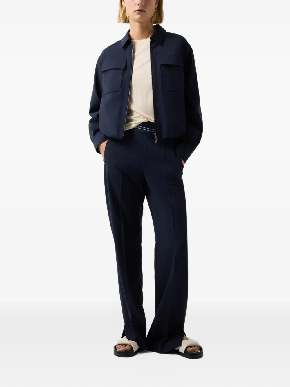BOGNER Terry virgin-wool trousers Blauw