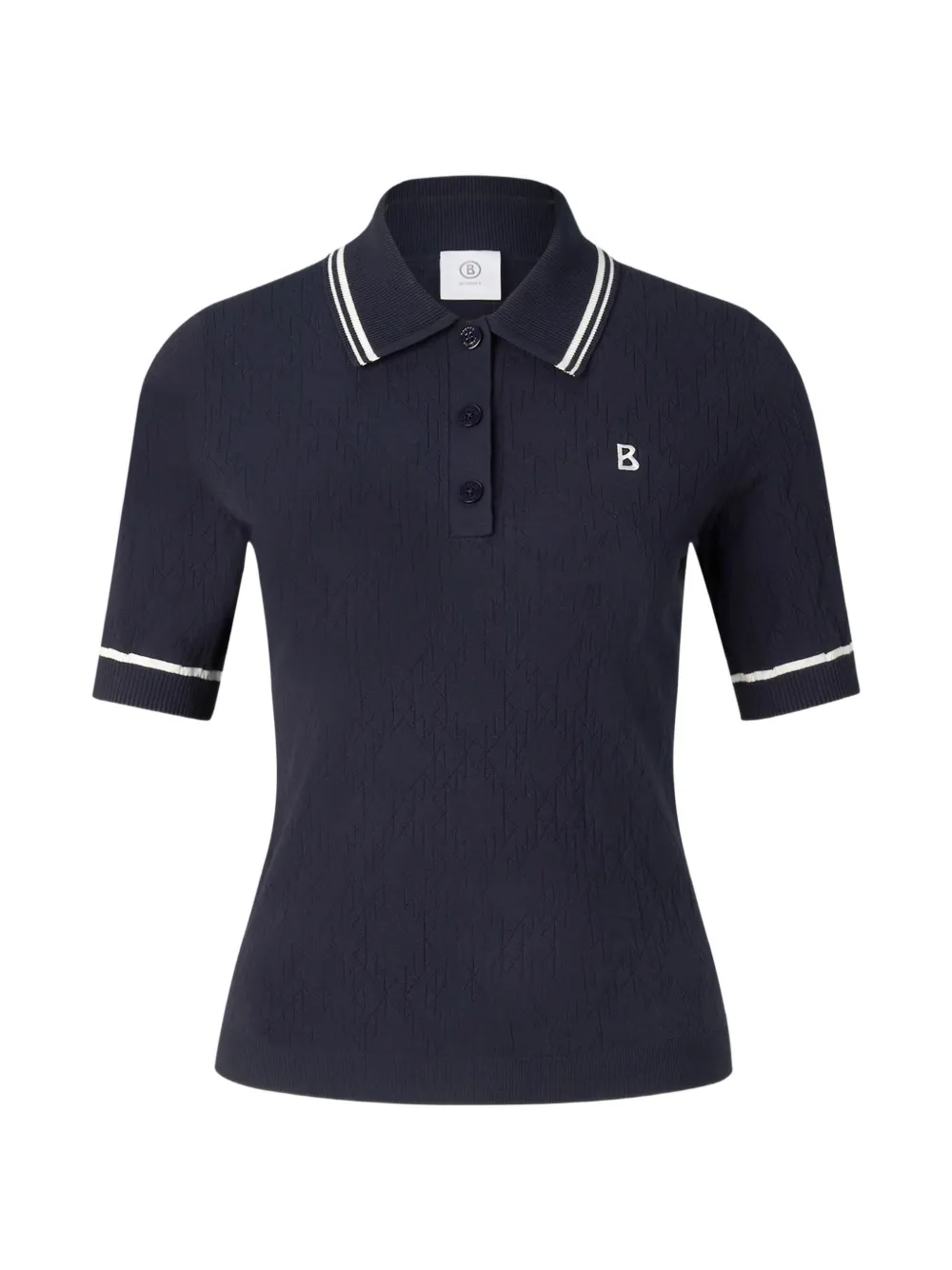 BOGNER Mandy knit polo top Blauw